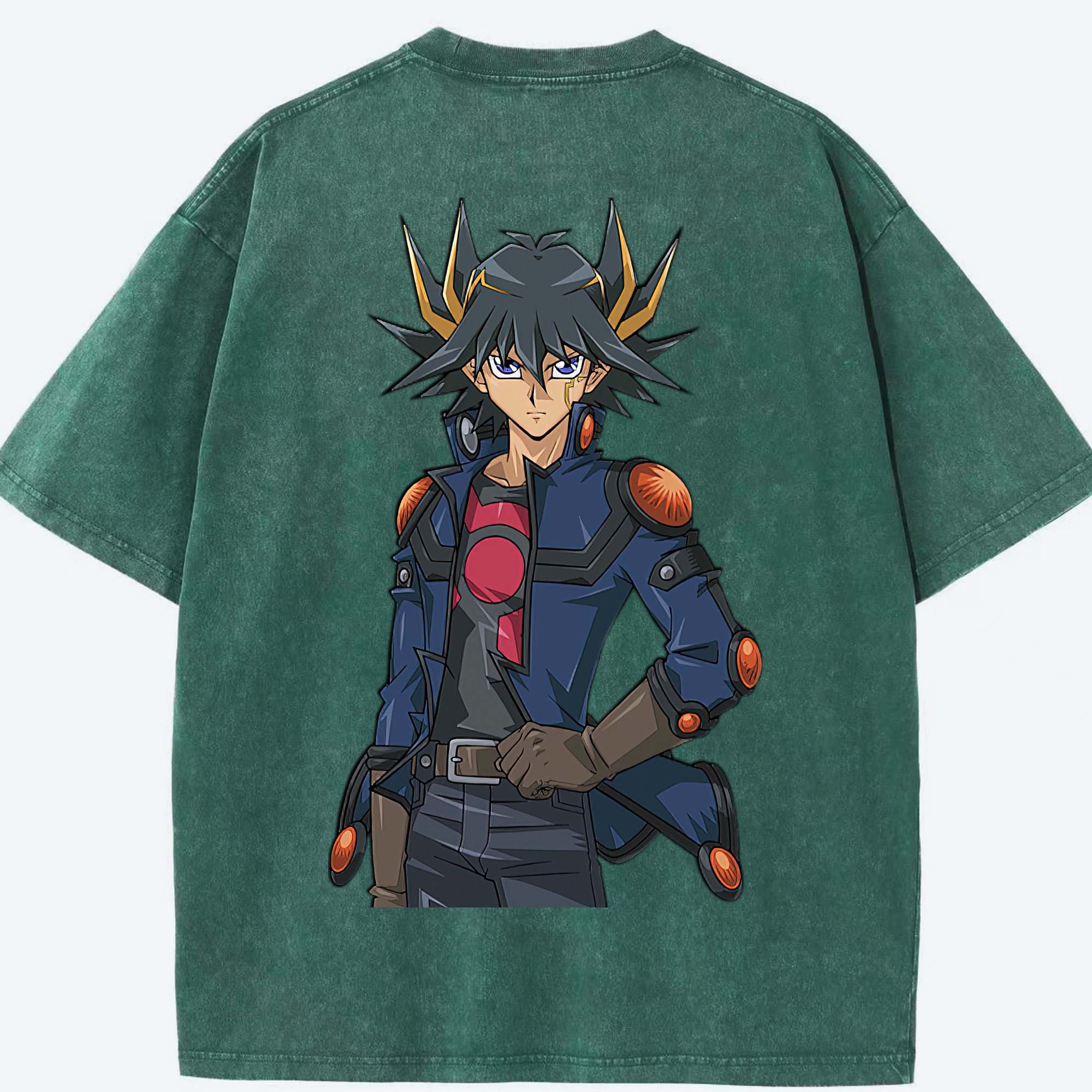 （画像用） 遊☆戯☆王 Yu-Gi-Oh! 綿100% ヴィンテージ風 半袖Tシャツ（背面プリント）